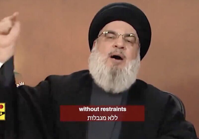 Hezbollah leader Hassan Nasrallah: Threatening not only Cyprus but all maritime activity in the Eastern Mediterranean (Image: X/Twitter)
